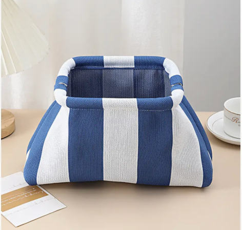 Striped Makeup Bag