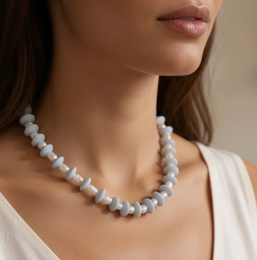 Ashanti Bead & Pearl Necklace