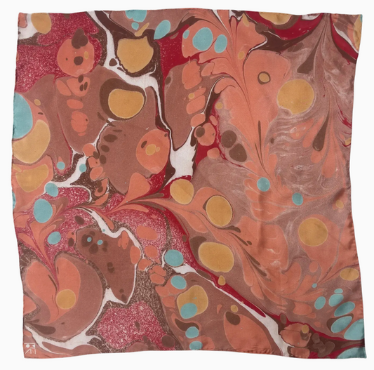 Mercedez Rex Marbled Silk Scarves