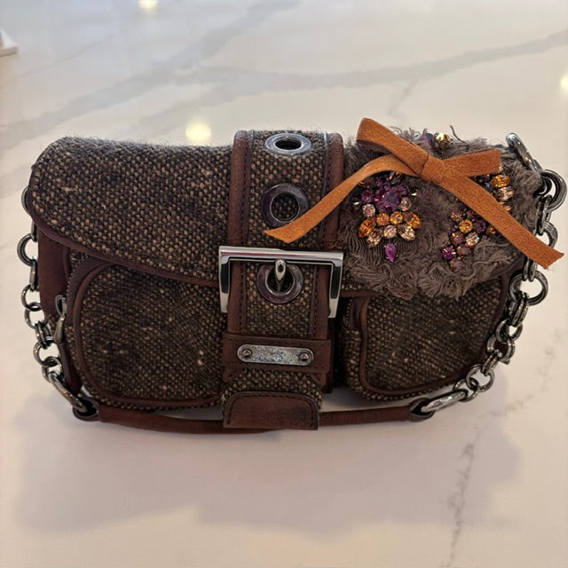 Vintage Prada Mini Tweed Bag