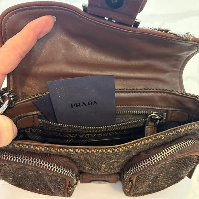Vintage Prada Mini Tweed Bag