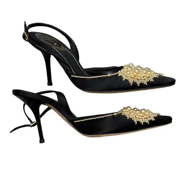 Rene Caovilla Suede Slingbacks