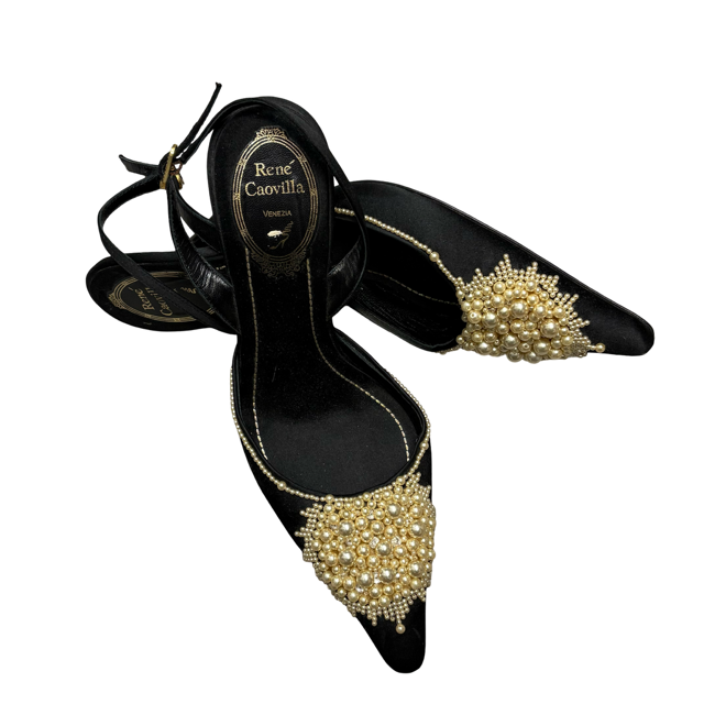Rene Caovilla Suede Slingbacks