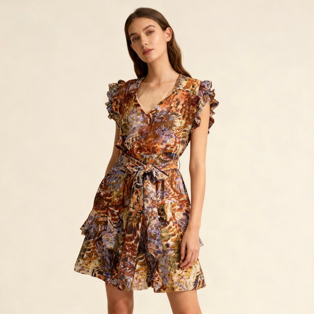 Marie Oliver Ruffle Mini Dress