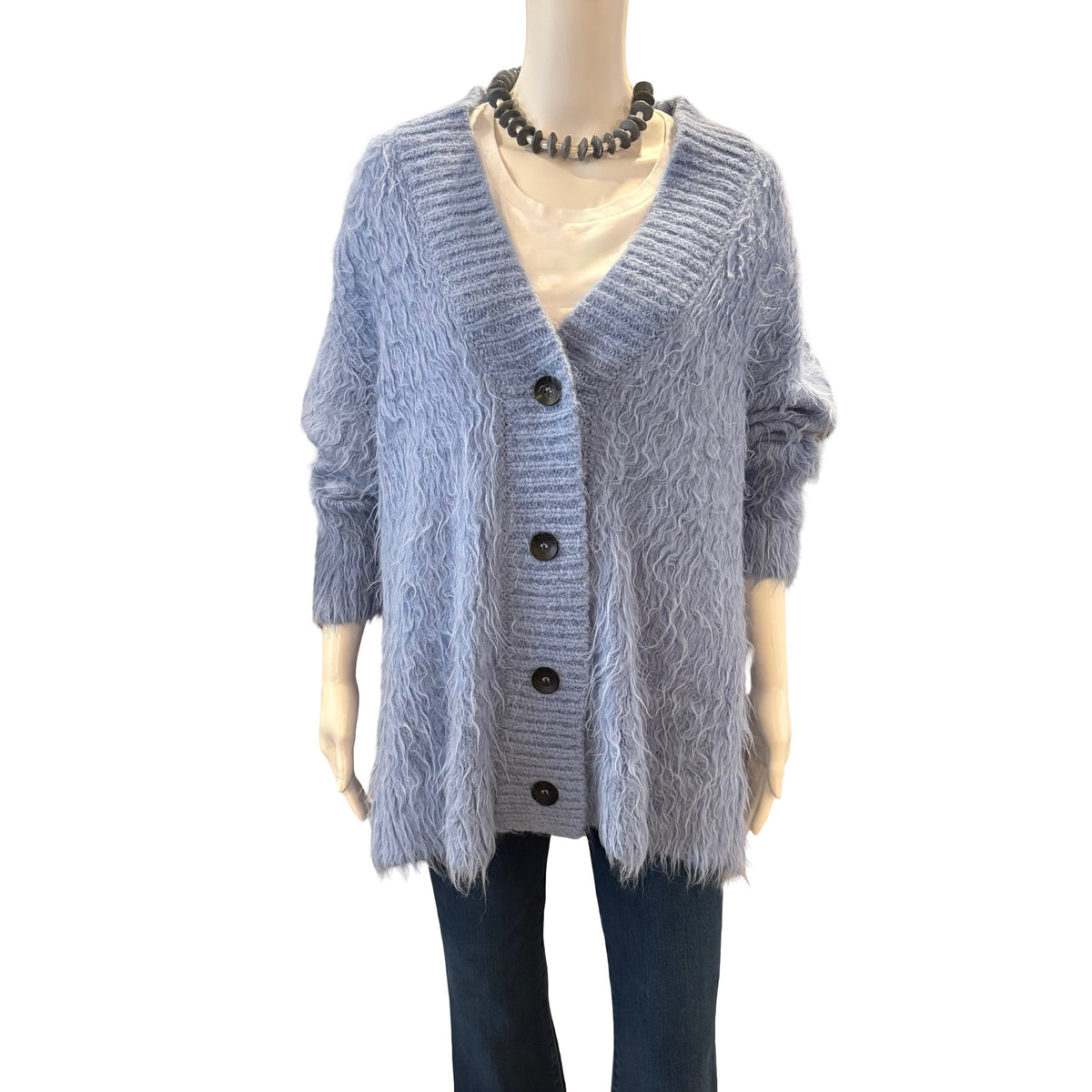 Mr. Mittens Shaggy Alpaca Cardigan