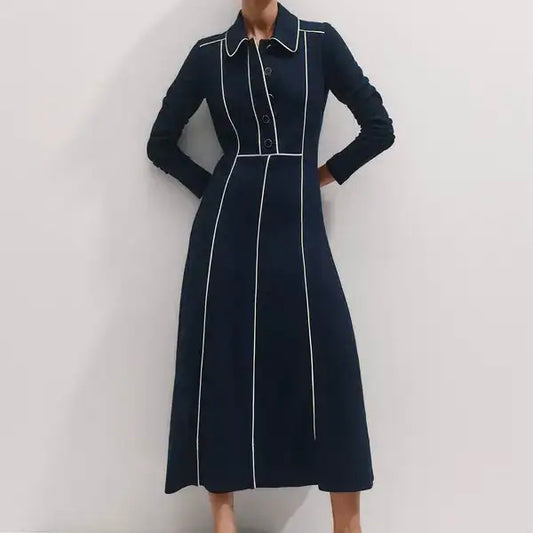ME+EM Contrast Midi Dress