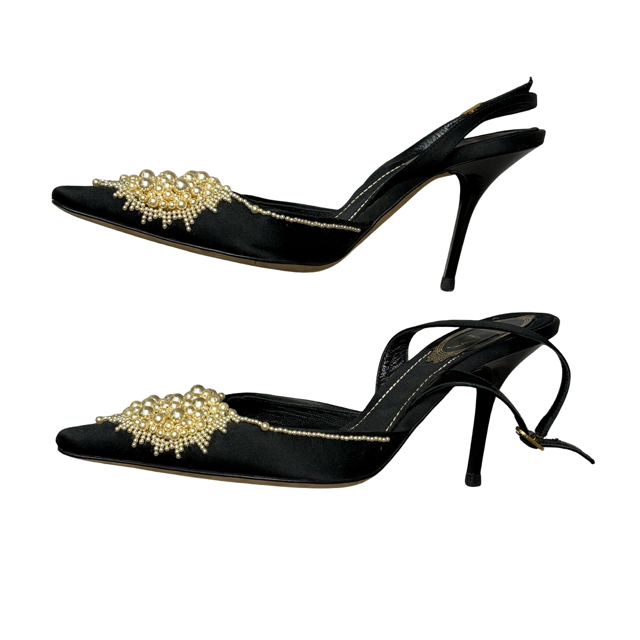 Rene Caovilla Suede Slingbacks