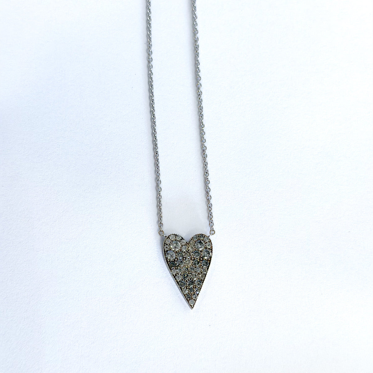 Sylva & Cie Ten Waves 18K & Sterling Silver Diamond Heart Necklace