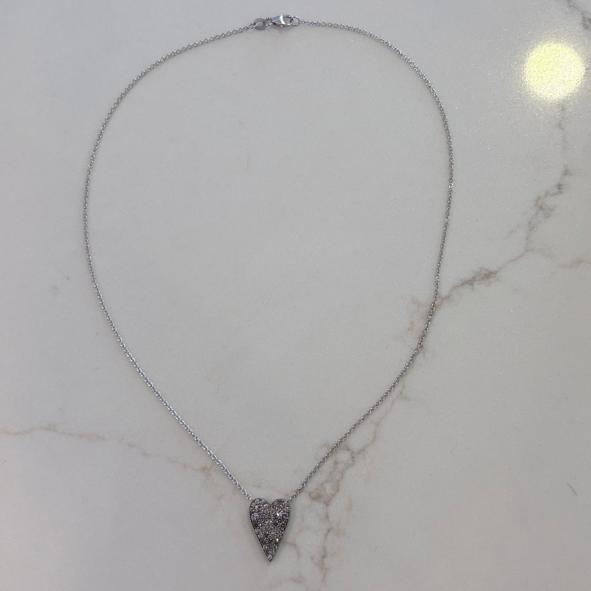 Sylva & Cie Ten Waves 18K & Sterling Silver Diamond Heart Necklace