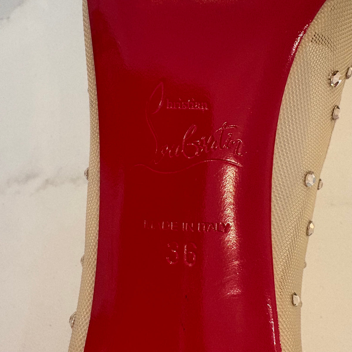 Louboutin Follies Strass Pumps