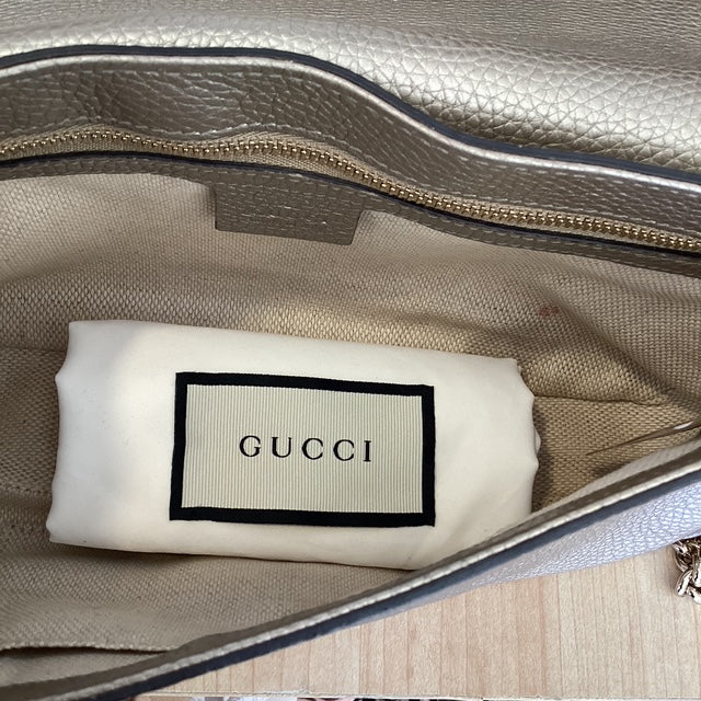 Gucci Soho Metallic Flap Bag