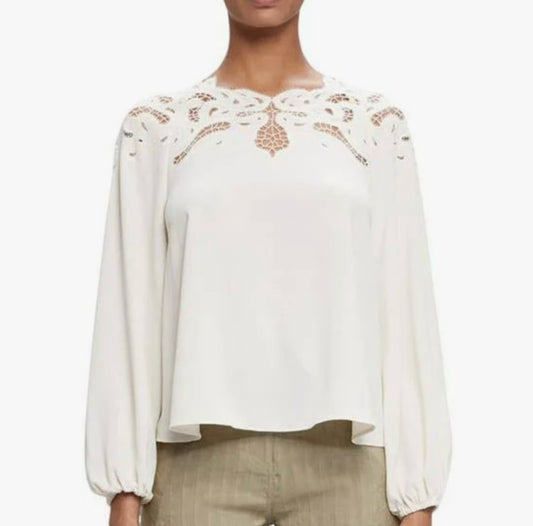 Jonathan Simkhai Lace Yoke Top