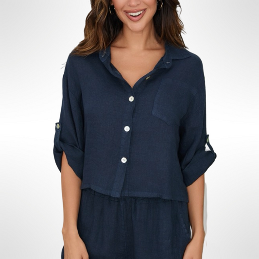 Button Up Linen Top