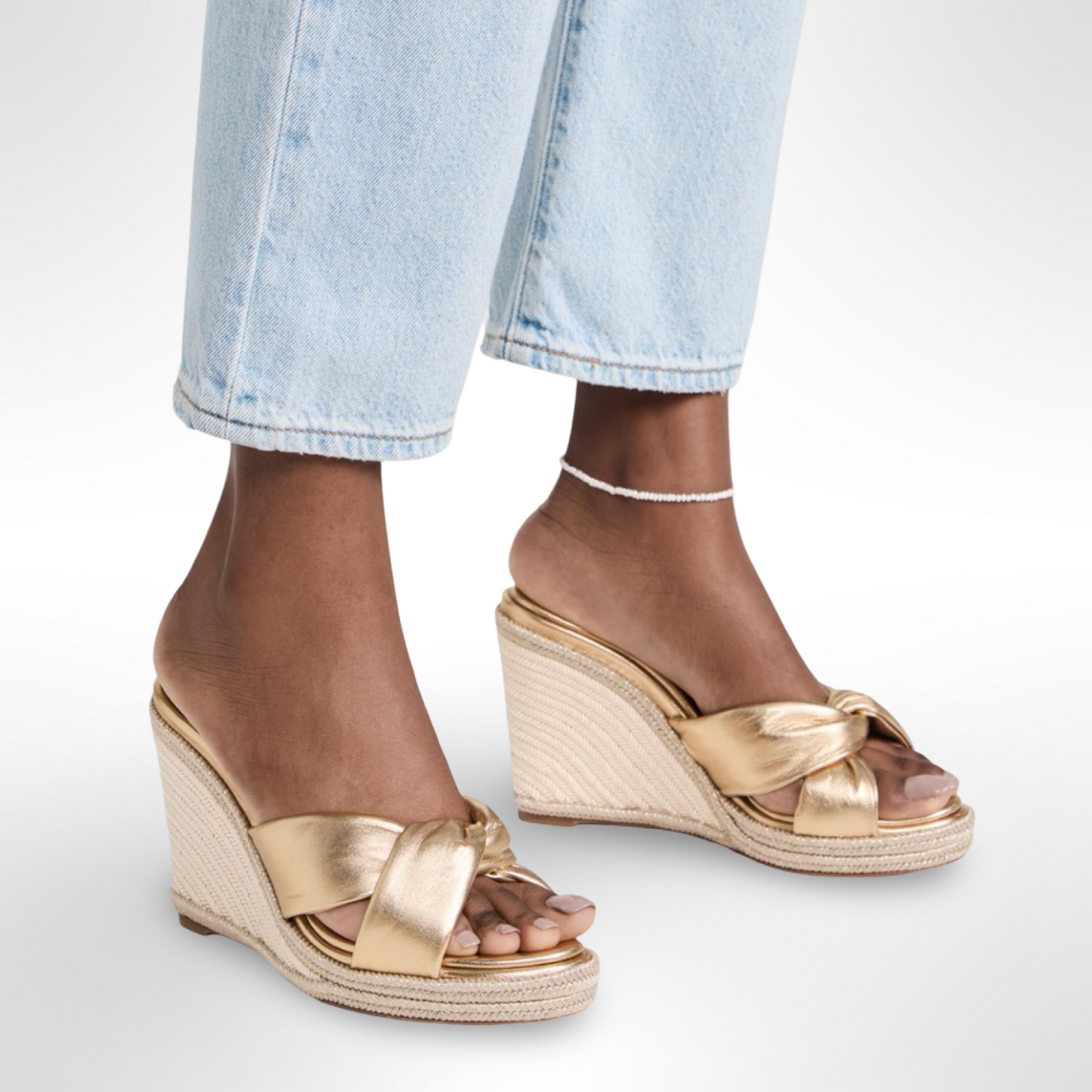 Aquazzura Gold Wedge