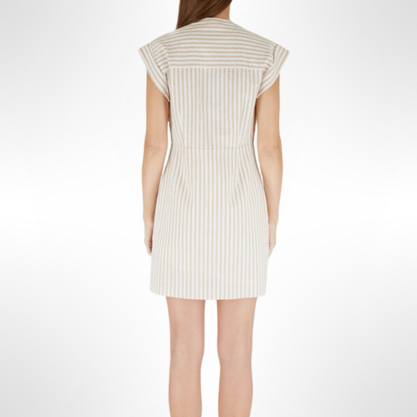 VBeard Seersucker Shirt Dress