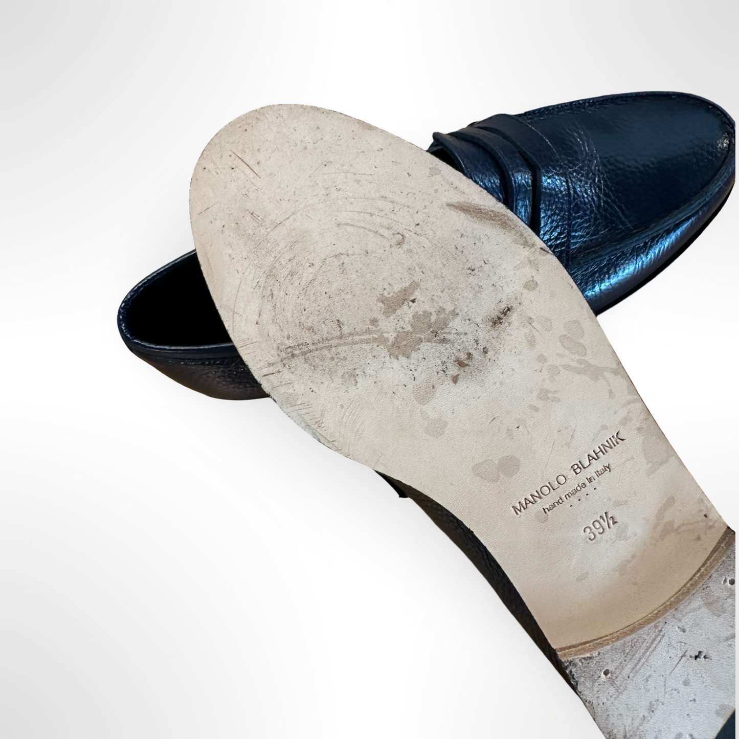 Manolo Navy Loafer